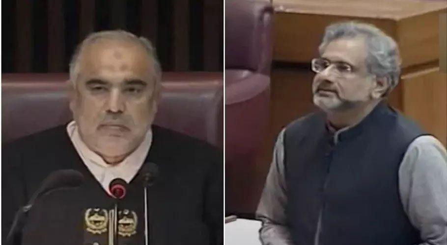 اسپیکرکو جوتامارنے کی دھمکی پرنوٹس ارسال، شاہد خاقان عباسی کا معافی مانگنے سے انکار