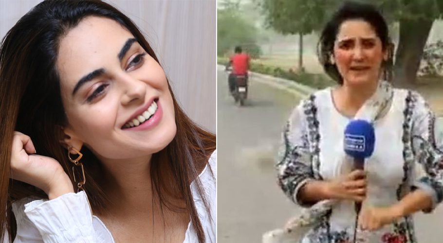 امر خان نے مٹی کے طوفان میں کام کرنے والی صحافی کو ”شیرنی“قرار دے دیا