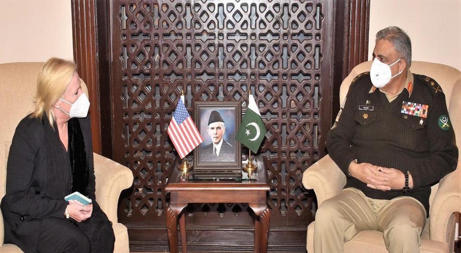 آرمی چیف سے امریکی ناظم الامور کی ملاقات، افغان امن عمل پر گفتگو