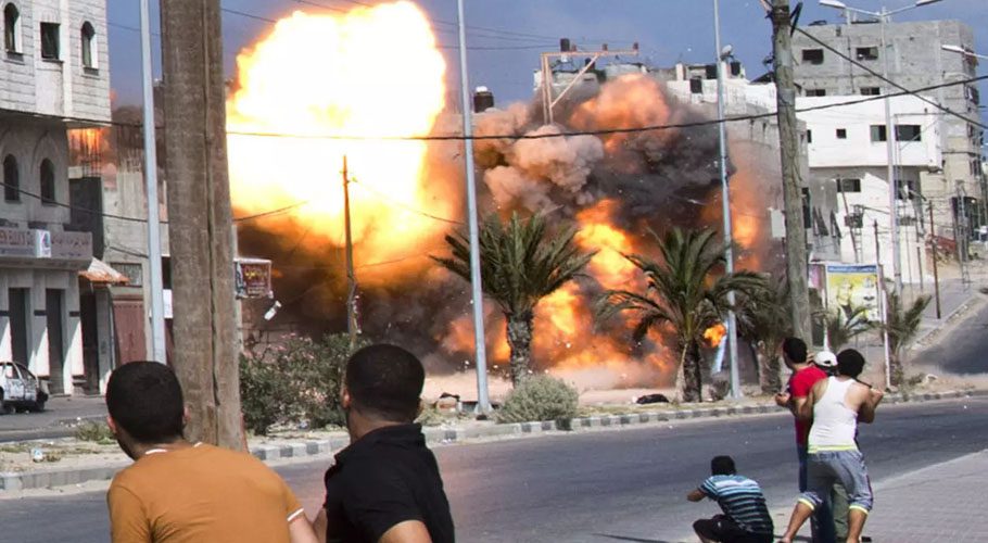 اسرائیلی بربریت جاری، غزہ پر فضائی حملے میں 3بچوں سمیت 9فلسطینی شہید