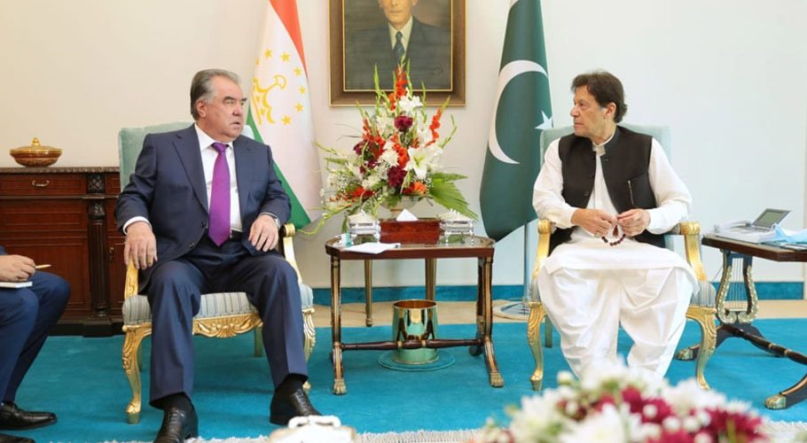 وزیرِ اعظم عمران خان اور تاجک صدر کی ملاقات، دو طرفہ تعلقات پر سیرحاصل گفتگو