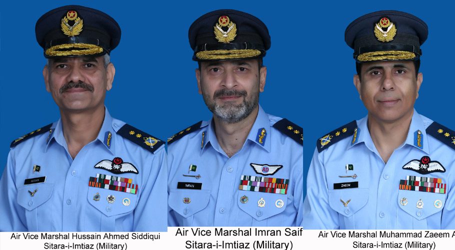 پاک فضائیہ کے 3 ایئر آفیسرز کی ایئر وائس مارشل کے عہدوں پر ترقی