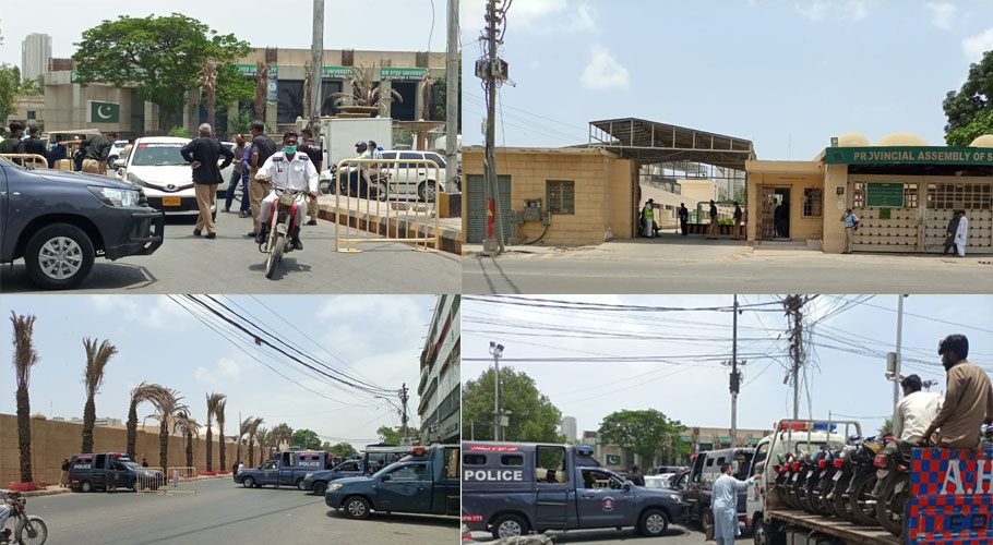 Security high alert around Sindh Assembly