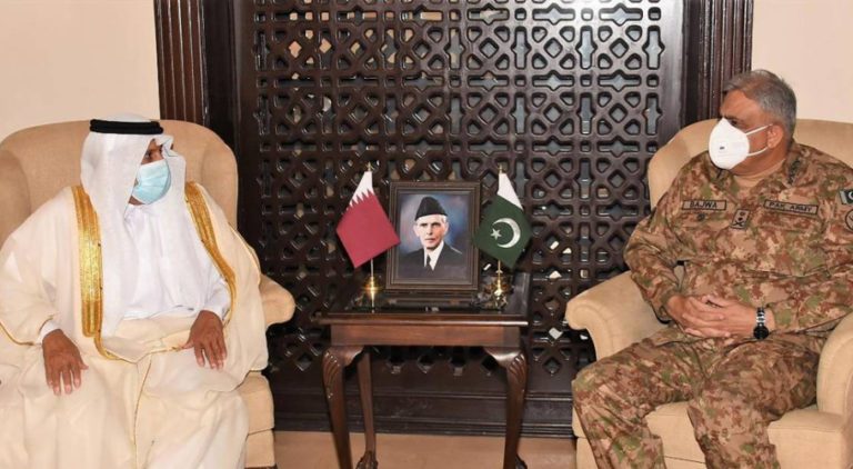 آرمی چیف سے شیخ علی عبداللہ کی قیادت میں قطری وفد کی ملاقات