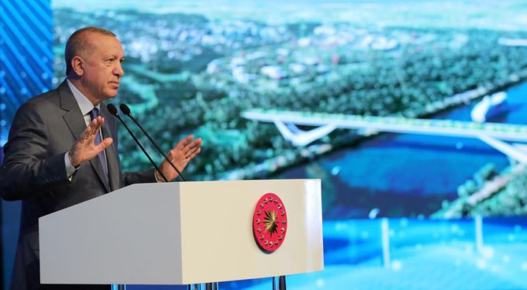 ترک صدر اردگان نے کینال استنبول منصوبے کا سنگ بنیاد رکھ دیا