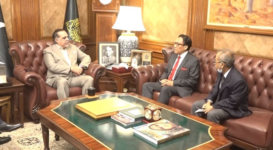 گورنر سندھ سے نئے انڈونیشین قونصل جنرل کی ملاقات، دوطرفہ تجارت بڑھانے پر اتفاق