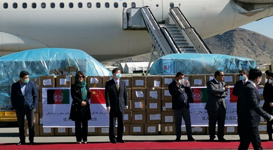 چین کی افغانستان کو ہنگامی انسانی امداد ی سامان کی پہلی کھیپ کابل پہنچ گئی