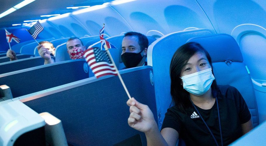 امریکا نے کورونا ویکسین لگوانے والے فضائی مسافروں کیلئے پابندیوں میں نرمی کردی