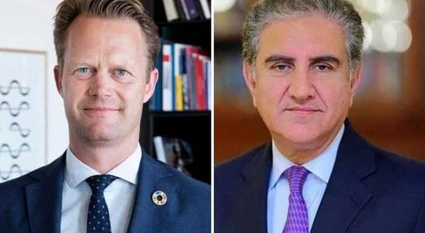 FM Qureshi, Danish counterpart discuss evolving Afghan situation