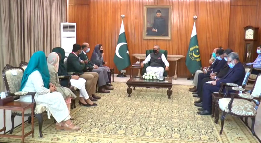 حکومت ملک میں کھیلوں کے فروغ کے لئے اقدامات کر رہی ہے، صدر عارف علوی