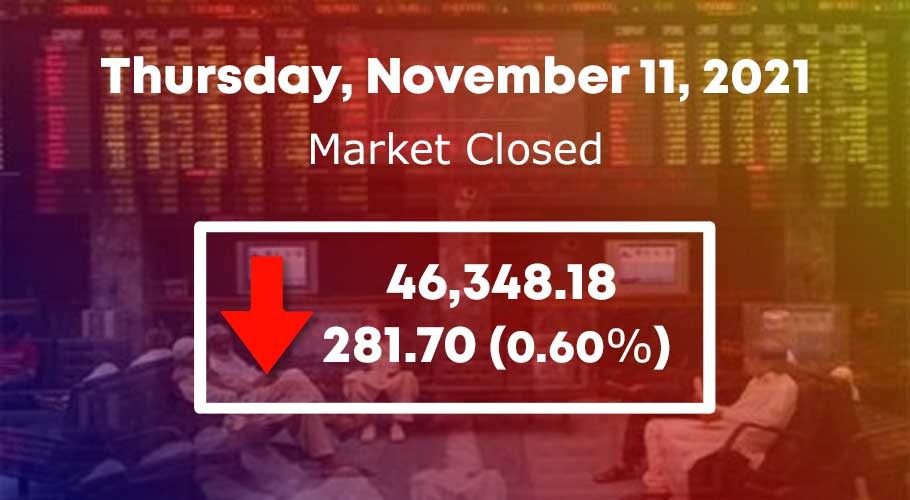 پاکستان اسٹاک مارکیٹ میں اُتار چڑھاؤ کے بعد 281.70 پوائنٹس کی مندی