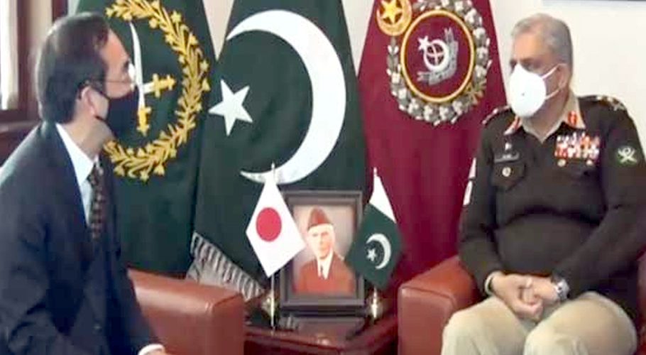 آرمی چیف سے جاپانی سفیر کی ملاقات، علاقائی سلامتی پر تبادلہ خیال