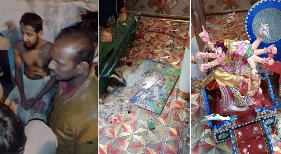 رنچھوڑ لائن نارائن پورہ میں مندر پر حملہ، مورتیوں کی توڑ پھوڑ، حالات کشیدہ