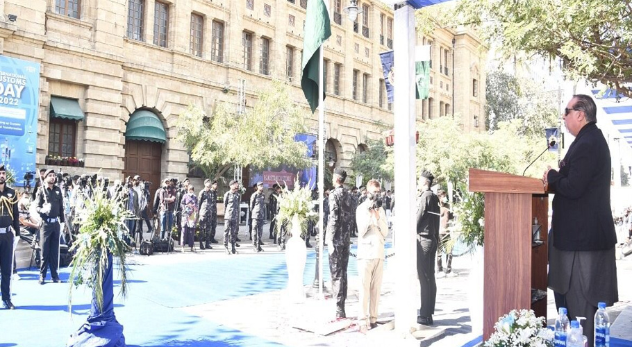 Governor Sindh addressing a function held at Customs House Karachi