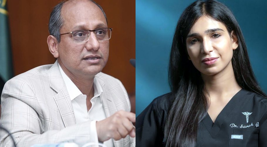 Saeed Ghani congratulated Dr Sara gill