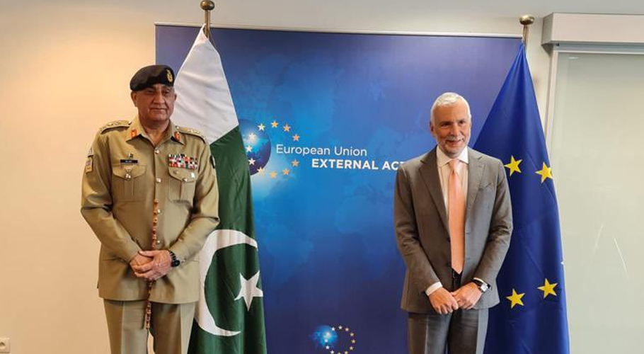 آرمی چیف جنرل قمرجاوید باجوہ کا دورۂ بیلجیئم، یورپی یونین حکام سے ملاقاتیں