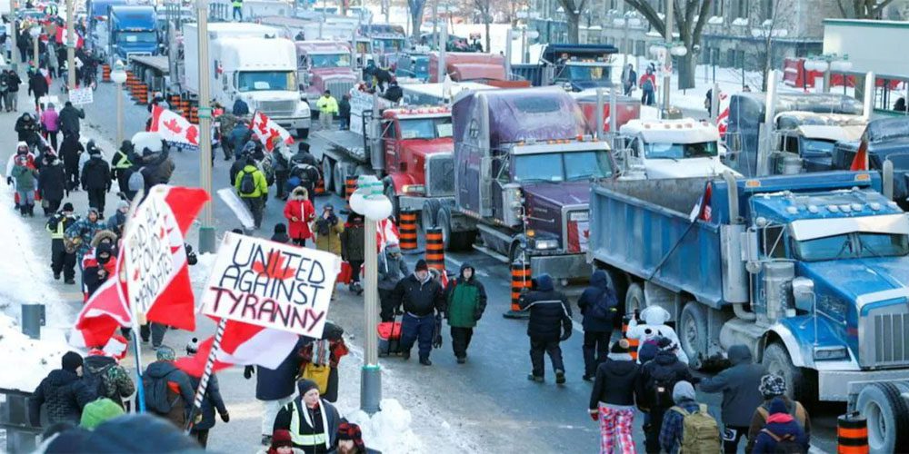 کینیڈا: اوٹاوا مظاہرے میں شامل 70 ٹرک ڈرائیورز گرفتار