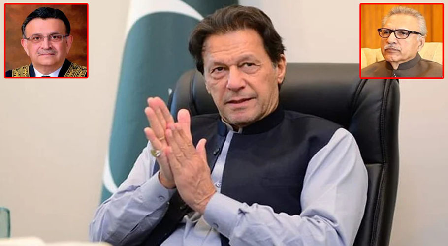 عمران خان کا مبینہ دھمکی آمیز مراسلے پر کمیشن بنانے کے لیے صدر اورچیف جسٹس کو خط لکھنے کا فیصلہ