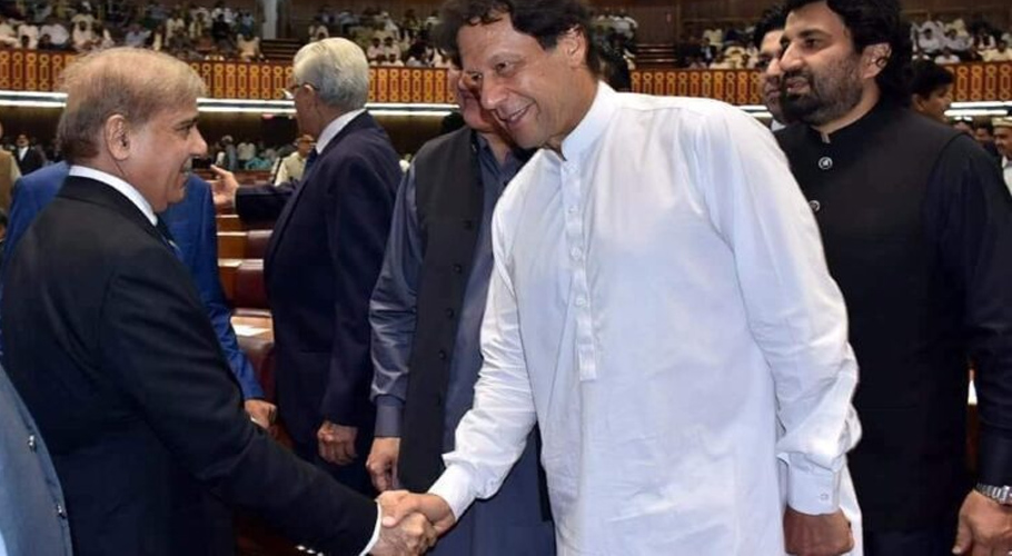 نگراں وزیر اعظم کی تقرری کیلئے عمران خان اور شہباز شریف میں مشاورت