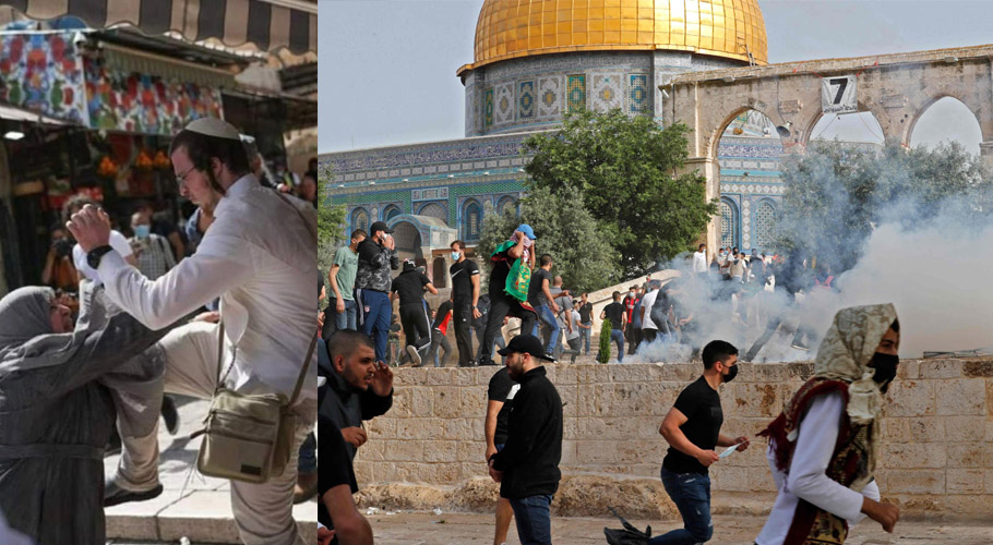 مسجدِ اقصیٰ میں یہودی آباد کاروں کا فلسطینی نمازیوں پر حملہ، درجنوں زخمی