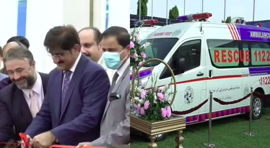 وزیر اعلیٰ سندھ نے ریسکیو 1122 ایمبولینس سروس کا افتتاح کردیا