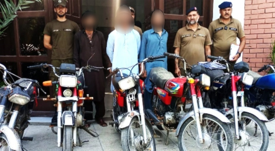 راولپنڈی میں چوری کی وارداتوں میں ملوث 3 ملزمان گرفتار، 6 موٹر سائیکلز برآمد