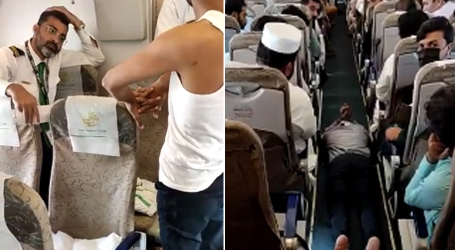دوران پرواز مسافر کی دماغی حالت بگڑ گئی، ویڈیو وائرل