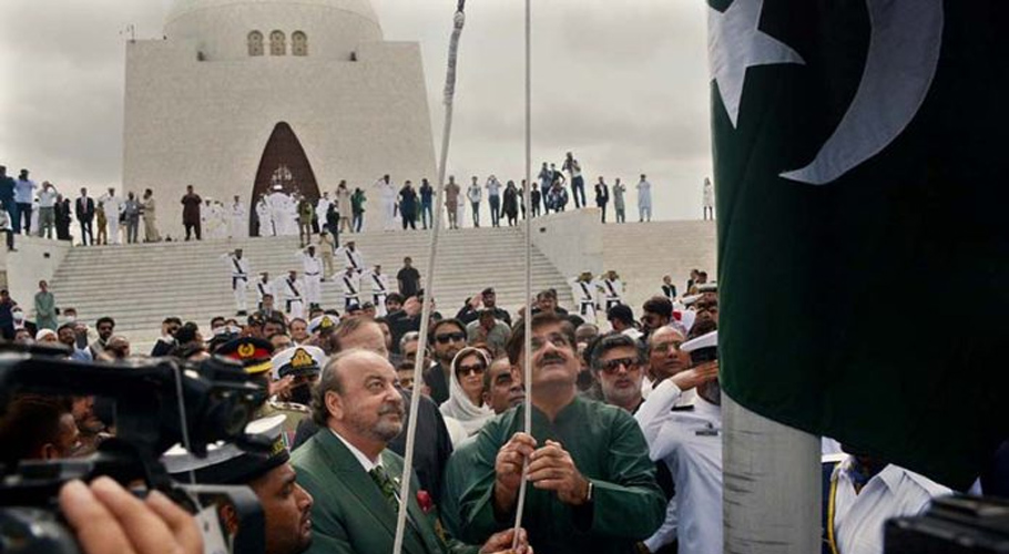 بابائے قوم کی 74ویں برسی،گورنر اور وزیر اعلیٰ سندھ کی مزارِ قائد آمد اور فاتحہ خوانی
