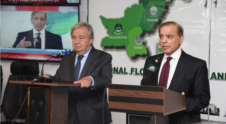 سیلاب متاثرین کی عالمی مدد کیلئے وزیر اعظم اور اقوام متحدہ کے سیکریٹری جنرل کی مشترکہ اپیل