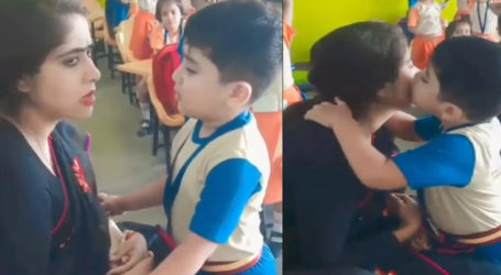 معصوم بچے کی ناراض ٹیچر کو منانے کی ویڈیو وائرل