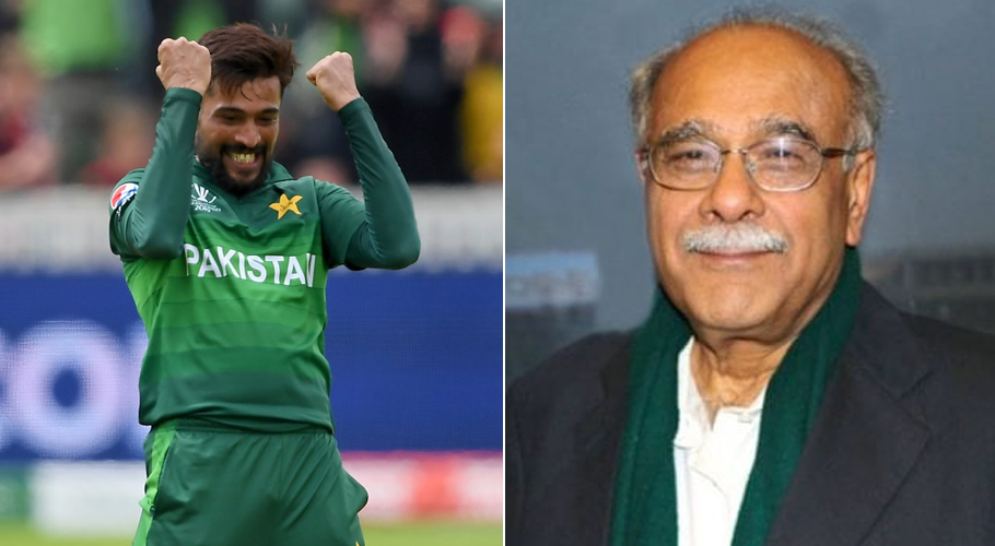 نجم سیٹھی کے چیئرمین پی سی بی بننے پر محمد عامر کا ردِ عمل