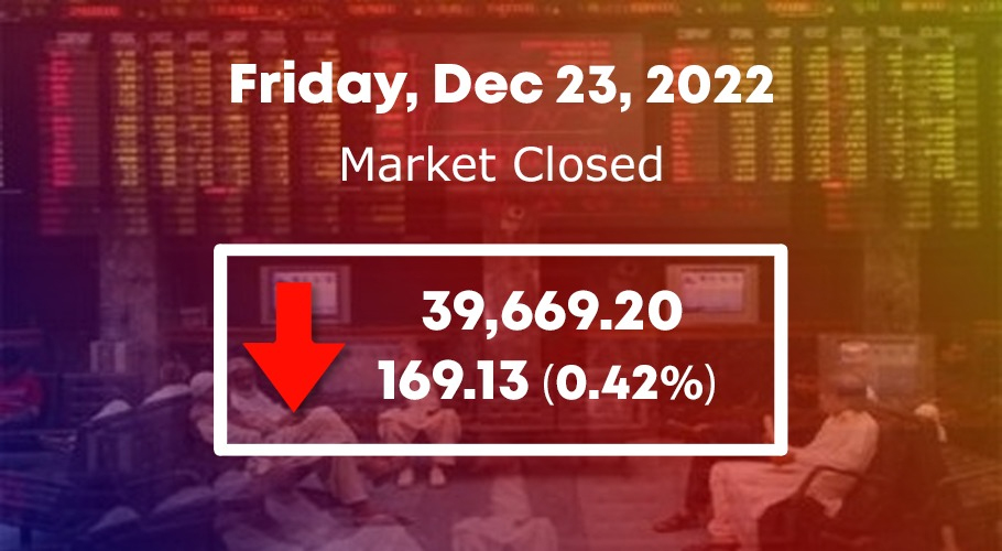 اسٹاک مارکیٹ میں 169 پوائنٹس کی مندی