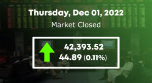 اسٹاک مارکیٹ میں 44.89 پوائنٹس کا اضافہ