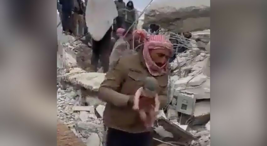 زلزلہ زدہ شام میں ملبے تلے خاتون نے بچے کو جنم دیدیا