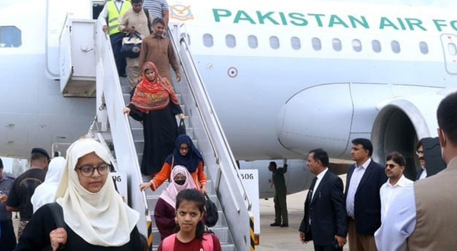 پاک فضائیہ کا دوسرا طیارہ سوڈان میں پھنسے پاکستانیوں کو لے کر وطن پہنچ گیا