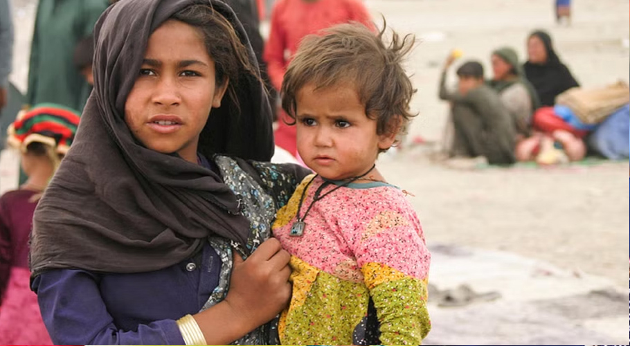 مجبور ماں سے بچوں کی بھوک برداشت نہ ہوئی، بجلی کے کھمبے پر چڑھ گئی