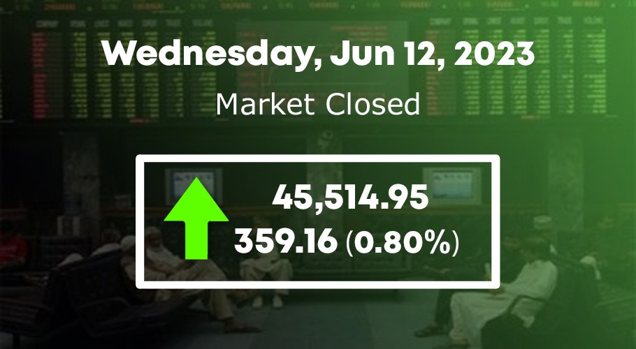اسٹاک مارکیٹ میں 359 پوائنٹس کا اضافہ