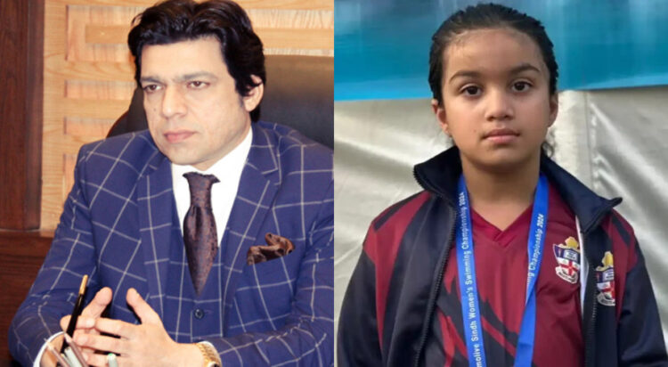 Faisal Vawda’s daughter wins bronze medal in swimming