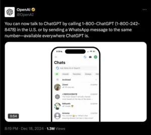 ChatGPT is now available on WhatsApp