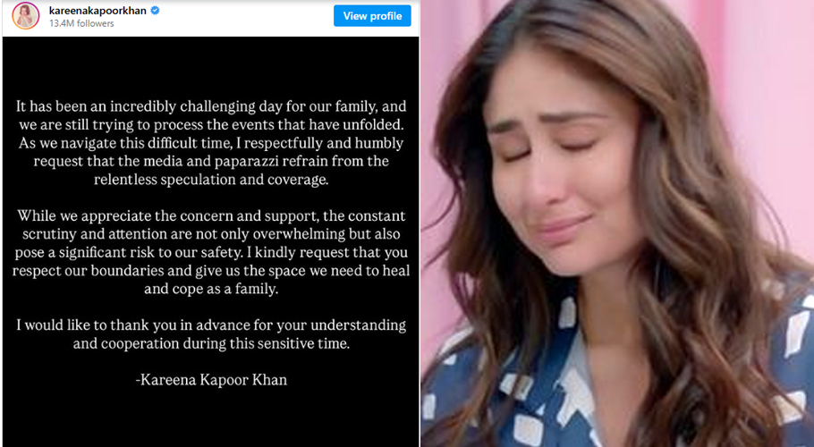 Kareena Kapoor requests privacy after Saif Ali Khan's attack