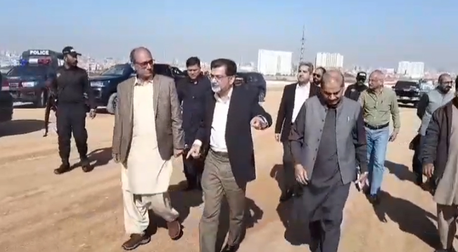 Saeed Ghani Visits Phase One of Malir Expressway