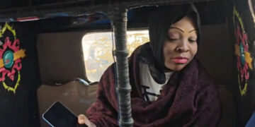 US woman chaos in moving ambulance
