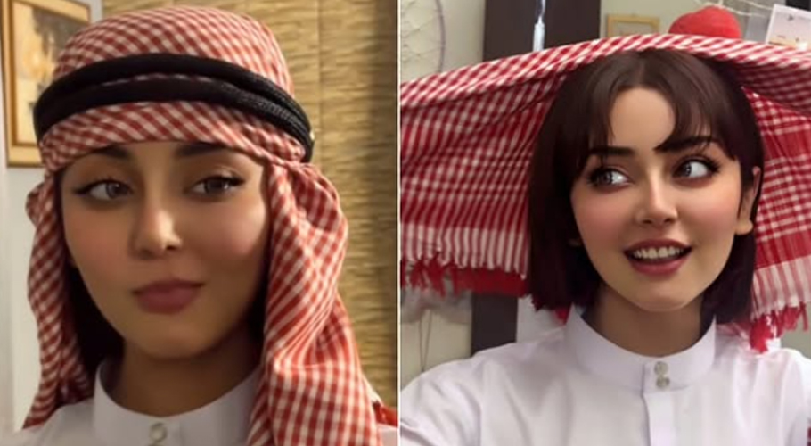 Alizeh Shah tries Arabic boys look in Ramadan