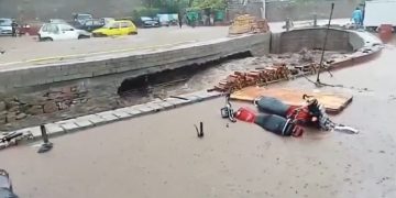 Monsoon Havoc in Islamabad: Parking Lot Built on Drain Swept Away