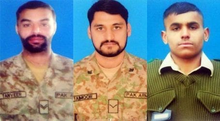 Three soldiers martyred in LoC firing by Indian forces: ISPR