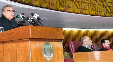 President Alvi addresses joint Parliamentary session