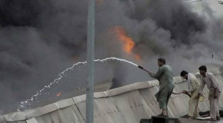 Fire engulfs 12 shops in Islamabad’s Sector H-9