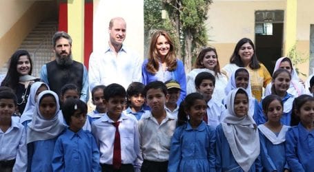 Prince William and Kate Middleton visit Model College for Girls