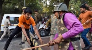 Indian police baton-charges students protesting over fee hike at JNU