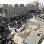 Building collapses in timber market karachi